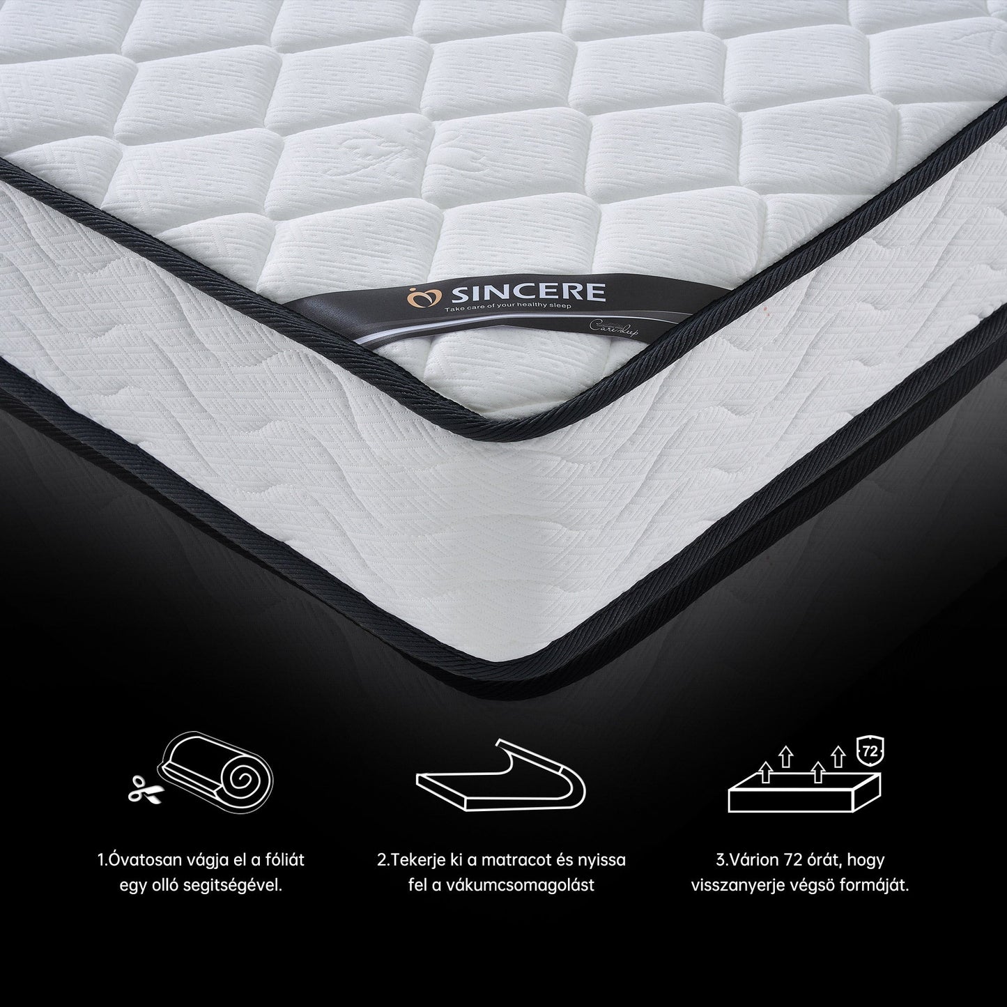 Come-Fore 20cm Kétoldalú ortopéd táskarugós matrac ,H3 keménység | Sincere