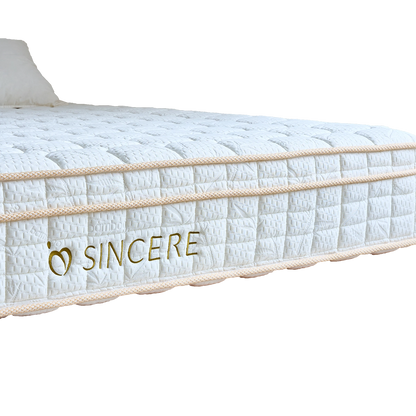 [Új modell] SELENE BAMBOO 24 cm kétoldalas táskarugós matrac bambuszszén réteggel és bambusz huzattal – akár 130 kg-ig | H2.5-H3 | Sincere