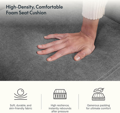 Elektromos TV-fotel Állítható Háttámlával – Sötétszürke Kényelmi fotel kartámasszal, szövetkárpittal, dönthető háttámlával 105° és 155° között