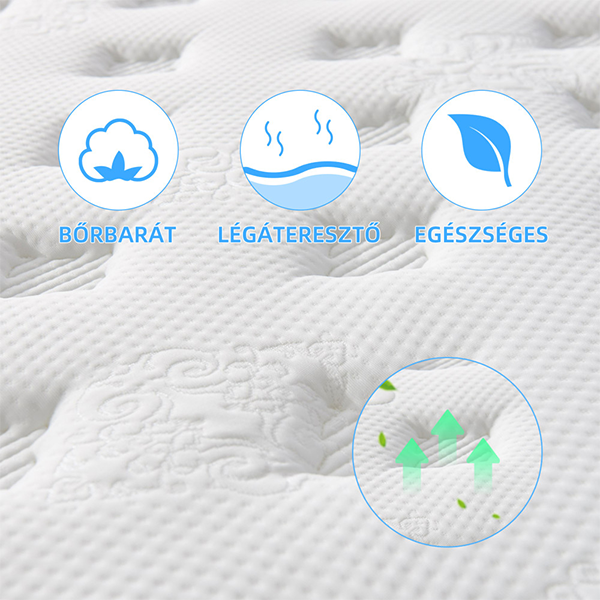 ORION 30cm hipoallergén 7 komfortzónás táskarugó matrac, H2 keménység | Sincere
